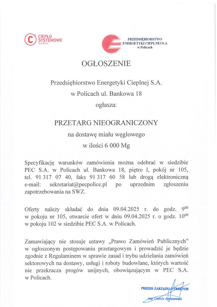 ogloszenie mial weglowy 2025